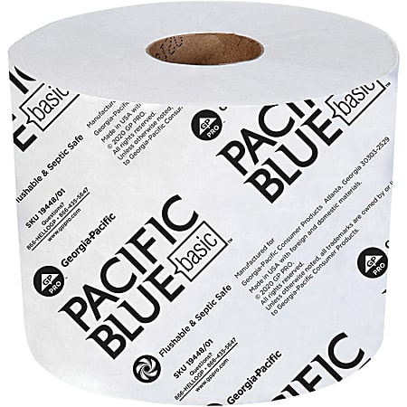 Georgia-Pacific 2-Ply Toilet Paper, 95% Recycled, 1000 Sheets Per Roll, Pack Of 48 Rolls