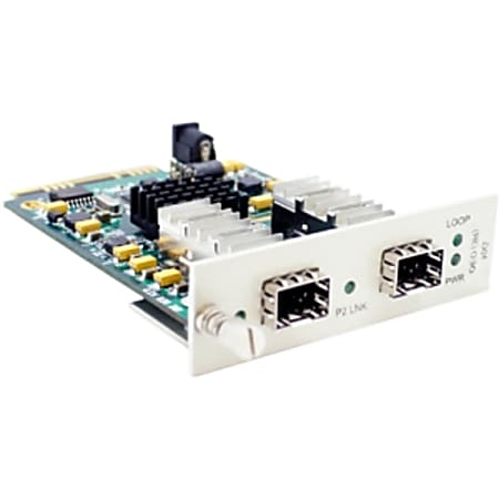 AddOn 125M to 4G OEO Converter with 2 open SFP slots Media Converter Card for our rack or standalone Systems