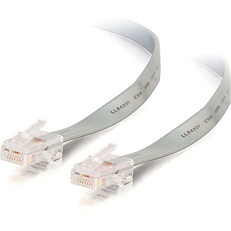 C2G 25ft RJ45 8P8C Crossed/Rollover Modular Cable - 25 ft Category 5e Network Cable - First End: 1 x RJ-45 Network - Male - Second End: 1 x RJ-45 Network - Male - Patch Cable - Silver