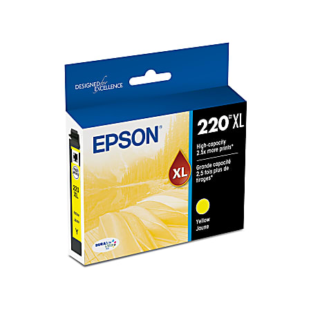 T220XL420-S (220XL) DURABrite Ultra High-Yield Ink, 450 Page-Yield, Yellow T220XL420-S (220XL) DURABrite Ultra High-Yield Ink, 450 Page-Yield, Yellow