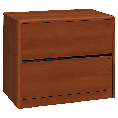 HON® 10700 36"W Lateral 2-Drawer File Cabinet, Metal, Cognac