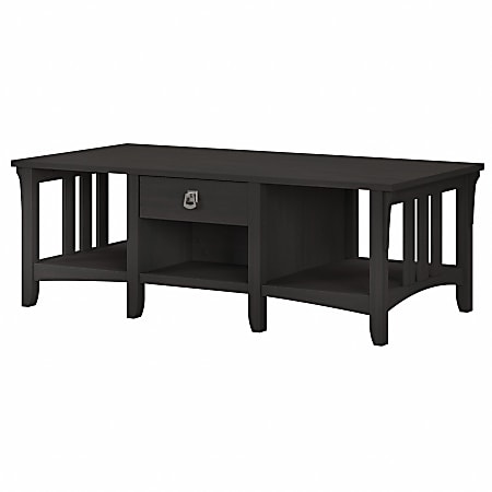 Bush® Furniture Salinas Coffee Table With Storage, Vintage Black, Standard Delivery