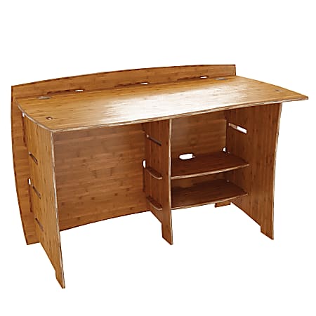 Legare Sustainable™ Bamboo 48" Straight Desk, Carbonized Amber