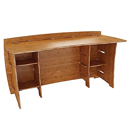 Legare Sustainable™ Bamboo 60" Straight Desk, Carbonized Amber