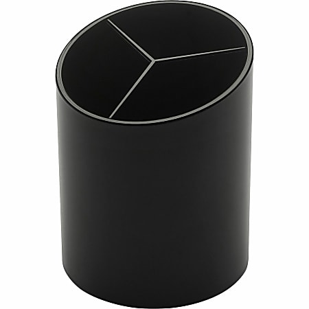 Business Source Large 3-Compartment Plastic Pencil Cup -