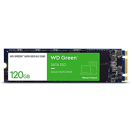 Western Digital Green WDS120G2G0B 120 GB Solid State Drive - M.2 2280 Internal - SATA (SATA/600) - Desktop PC, All-in-One PC, Notebook Device Supported - 545 MB/s Maximum Read Transfer Rate - 3 Year Warranty
