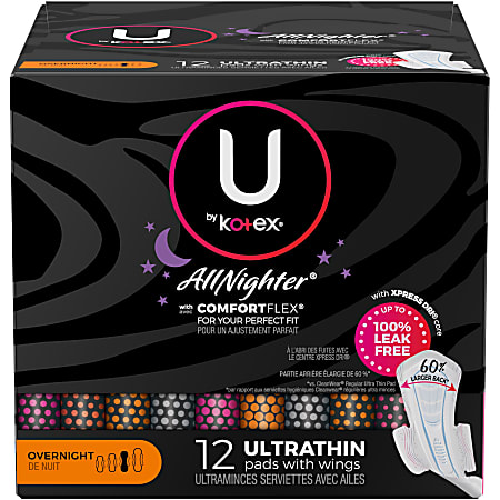 U by Kotex Kimberly Clark Professional All Nighter Overnight Pads