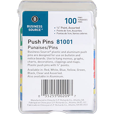 OIC Translucent Pushpins Assorted Colors Pack Of 200 - Office Depot