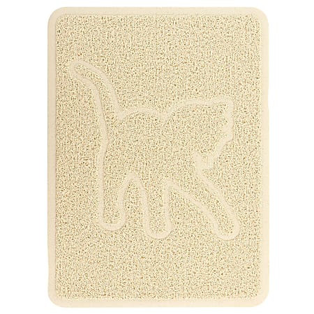 Gibson Everyday Pet Elements Cat Silhouette Placemat, 13-13/16” x 18-1/2”, Tan