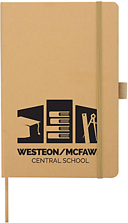 Custom Saratoga Promotional Kraft Journal, 8-1/4&rdquo;, Brown