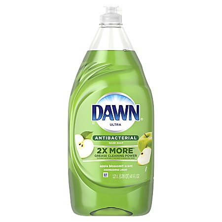 Dawn® Ultra Dishwasher Soap, Antibacterial, Apple Scent, 41 Oz, Green