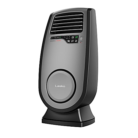 Lasko® ULTRA 1500 Watts Electric Ceramic Oscillating Heater, 2 Heat Settings, 23"H x 11.34"W, Black