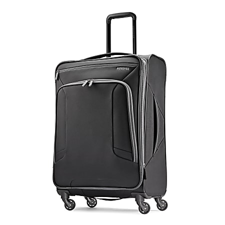 American Tourister® 4 KIX Rolling Spinner, 24 1/4"H x 17"W x 9 1/2"D, Black/Gray