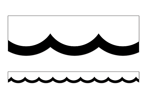 Schoolgirl Style Wavy Lines Scallop Borders Office Depot