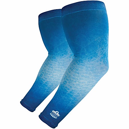 Ergodyne 6695 Sun Protection Arm Sleeves, XL/2X, Blue