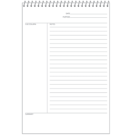 TOPS™ FocusNotes™ Top-Wire Notebook, 8 1/2" x 11", 70 Sheets, Blue/White