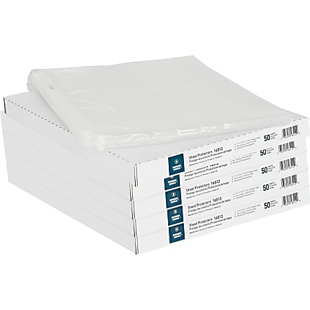 Business Source Sheet Protectors - For Letter 8 1/2"x11" Sheet - 3x Holes - Ring Binder - Top Loading - 16512BD