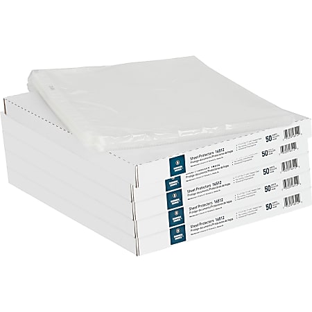 Business Source Sheet Protectors - For Letter 8 1/2" x 11" Sheet - 3 x Holes - Ring Binder - Top Loading - Rectangular - Clear - Polypropylene - 250 / Bundle