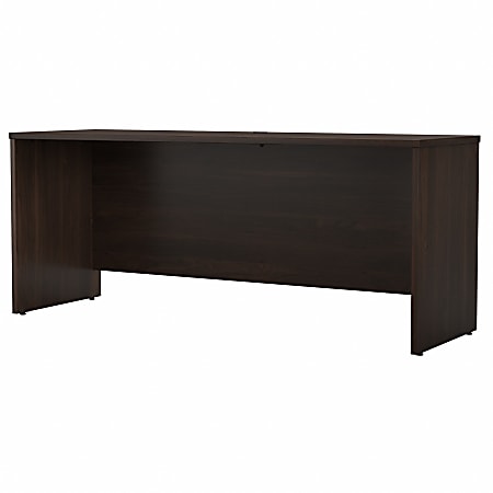 Bush Business Furniture Studio C 72"W Credenza Computer Desk, Black Walnut, Standard Delivery