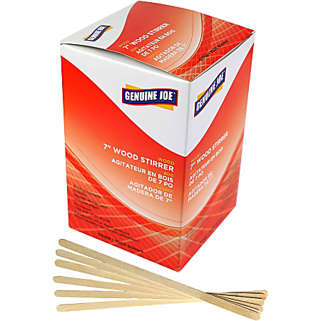 Genuine Joe Wooden Stirrers - 7 Genuine Joe Wooden Stirrers - 7