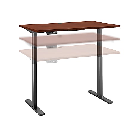Bush Business Furniture Move 60 Series Electric 48"W x 24"D Height Adjustable Standing Desk, Hansen Cherry/Black Base, Standard Delivery