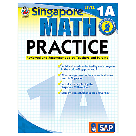 Carson-Dellosa Singapore Math Practice, Level 1A, Grade 2