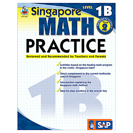 Carson-Dellosa Singapore Math Practice, Level 1B, Grade 2