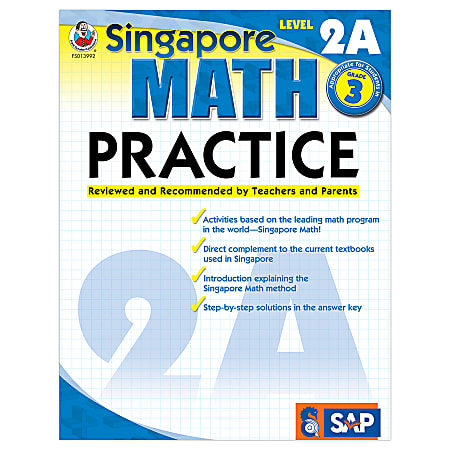 Carson-Dellosa Singapore Math Practice, Level 2A, Grade 3