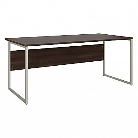 Bush® Business Furniture Hybrid Computer Table Desk With Metal Legs, 72"W x 36"D, Black Walnut, Standard Delivery