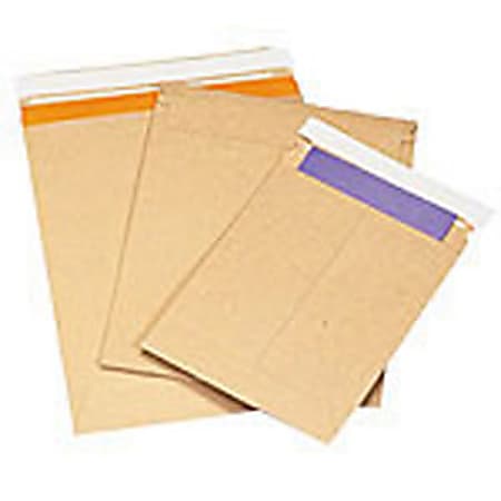 Office Depot® Brand Self-Seal Kraft Flat Mailers, 7" x 9", Box Of 100
