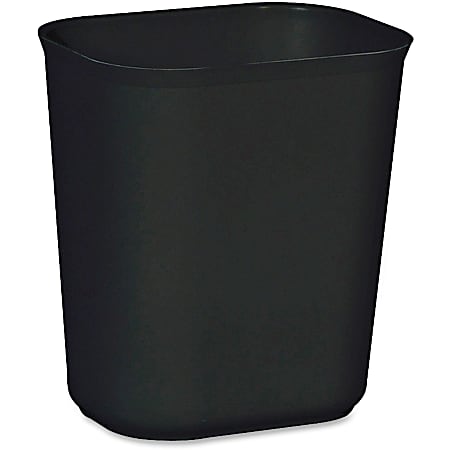 Rubbermaid Commercial 14 QT Fire Resistant Wastebasket - 3.50 gal Capacity - Yes - Scratch Resistant, Chip Resistant, Dent Resistant - 12.3" Height x 8.3" Width x 11.1" Depth - Fiberglass - Black - 6 / Carton