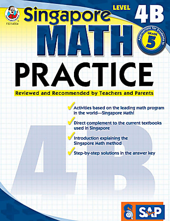 Carson Dellosa Education Common Core Math Practice Workbook, Math Level 4B, Grade 5