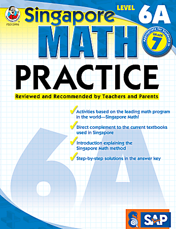 Carson Dellosa Education Common Core Math Practice Workbook, Math Level 6A, Grade 7