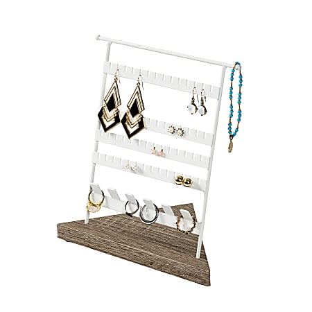 Honey Can Do Earrings And Rings Jewelry Stand,