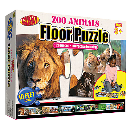 Carson-Dellosa Brighter Child Floor Puzzle, Zoo Animals