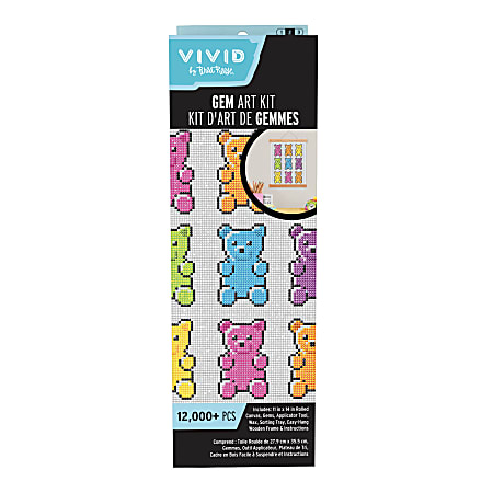 Vivid by Brea Reese® Rolled Canvas Gem Art Kit, Gummy Bear, 11” x 14”
