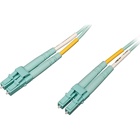 Tripp Lite 10Gb/100Gb Duplex Multimode LC/LC OM4 Aqua Fiber Patch Cable 15M, N82015MOM4