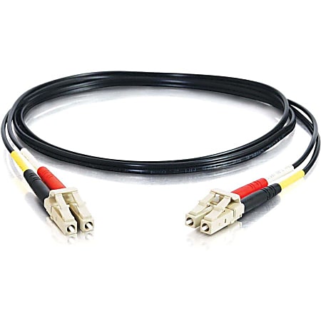 C2G-5m LC-LC 62.5/125 OM1 Duplex Multimode PVC Fiber Optic Cable - Black - Fiber Optic for Network Device - LC Male - LC Male - 62.5/125 - Duplex Multimode - OM1 - 5m - Black