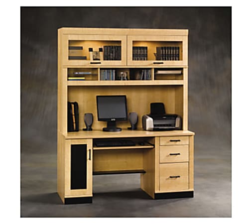 Sauder Office Port Computer Desk MapleBlack Office Depot