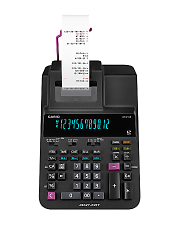 Casio DR 210R Desktop Printing Calculator Office Depot