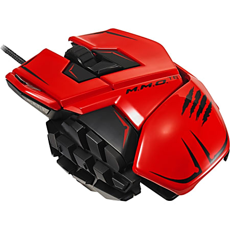 Mad Catz M.M.O. TE Gaming Mouse For PC And Mac Red - Office Depot