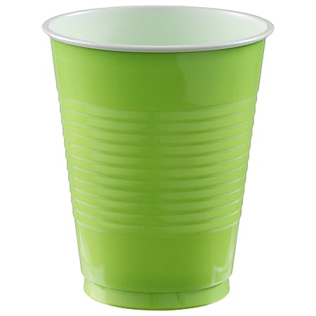 Amscan Plastic Cups, 18 Oz, Kiwi Green, Set