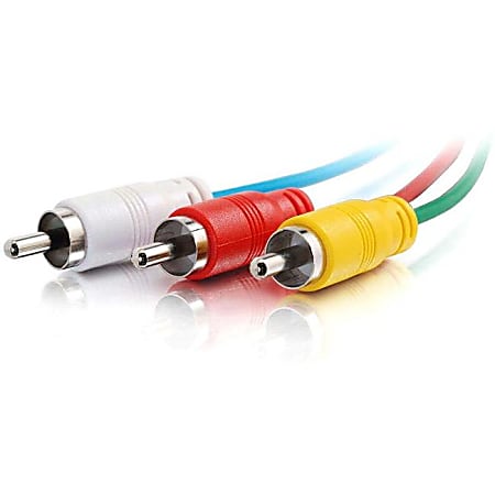 C2G 75ft Plenum-Rated Composite Video with Stereo Audio Cable with Low Profile Connectors
