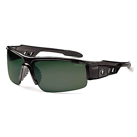 Ergodyne Skullerz® Safety Glasses, Dagr, Polarized, Black Frame, G15 Lens