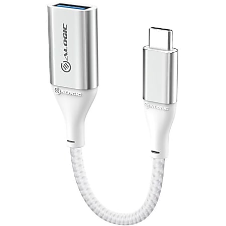Alogic Super Ultra USB 3.1 USB-C to USB-A Adapter - 15cm - Silver - 5.91" USB/USB-C Data Transfer Cable for Phone, Tablet, Notebook