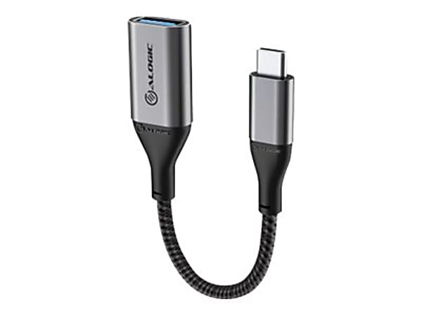 Alogic Super Ultra USB 3.1 USB-C to USB-A Adapter - 15cm - Silver - 5.91" USB/USB-C Data Transfer Cable for Phone, Tablet, Notebook