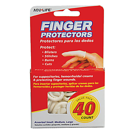 ACU-LIFE® Finger Cots, Assorted Sizes, Pack Of 40