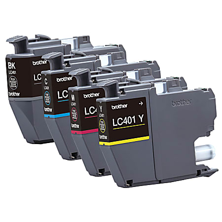 Brother LC401 Genuine Multi Pack Ink BlackCyanMagentaYellow Pack Of 4 ...