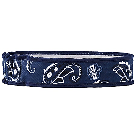 Ergodyne Chill-Its® 6605 High-Performance Headbands, Navy Western, Pack Of 6 Headbands