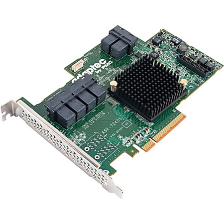 Microsemi Adaptec 72405 24-Ports SAS/SATA RAID Controller - PCI Express 3.0 x8 - Plug-in Card - RAID Supported - 0, 1, 1E, 5, 6, 10, 50, 60 RAID Level - 6 Total SAS Port(s) - 6 SAS Port(s) Internal